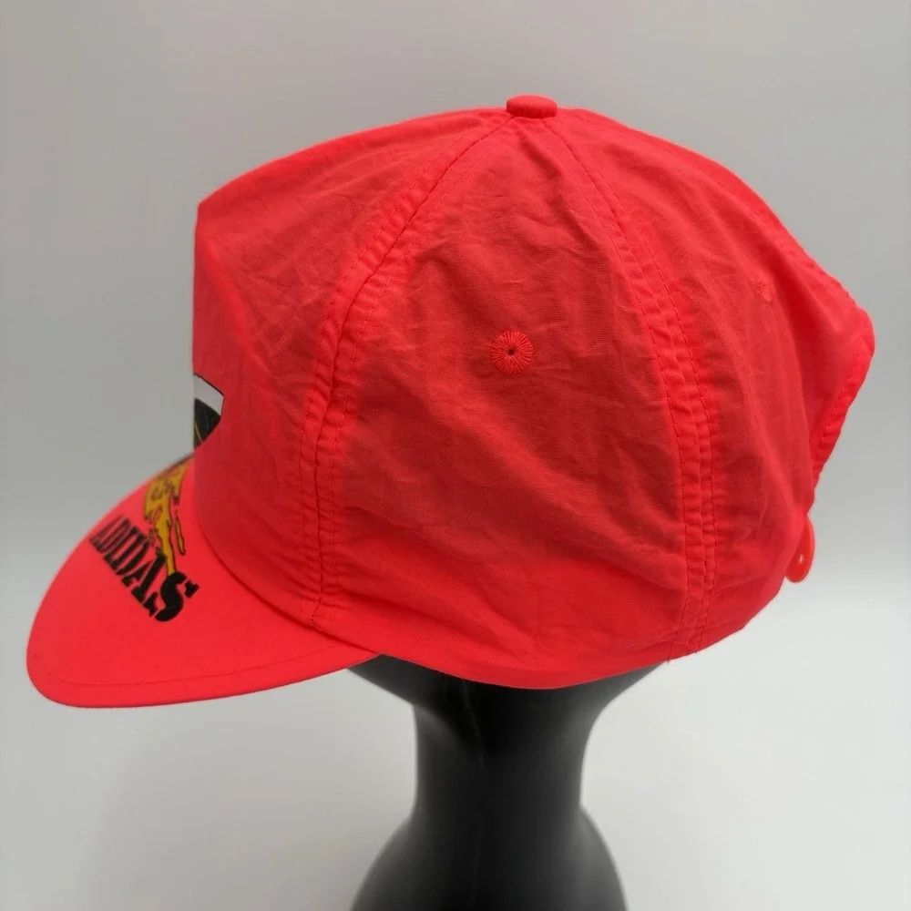 Vintage Adidas 1990's/1980's Nylon Ball Cap Hat. Rad Retro Neon GUC